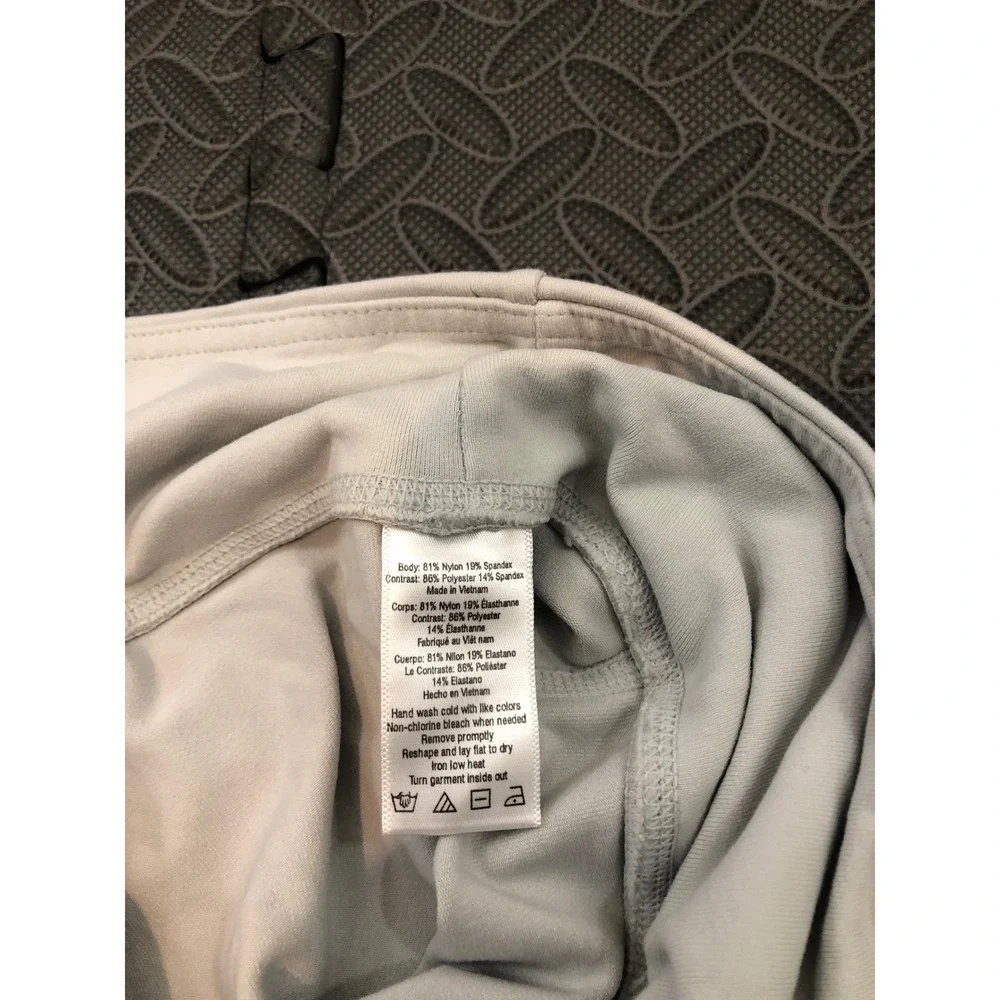 Alo Yoga Moto Leggings Womens XS White Ribbed Mesh Paneled Activewear Leggings